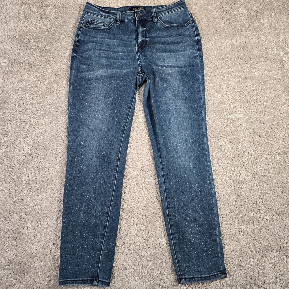 Judy Blue Womens Relaxed Fit Cropped‎ Jeans Size 7/28 Blue Stretch Denim